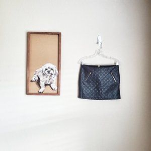 Express Faux leather quilted mini skirt